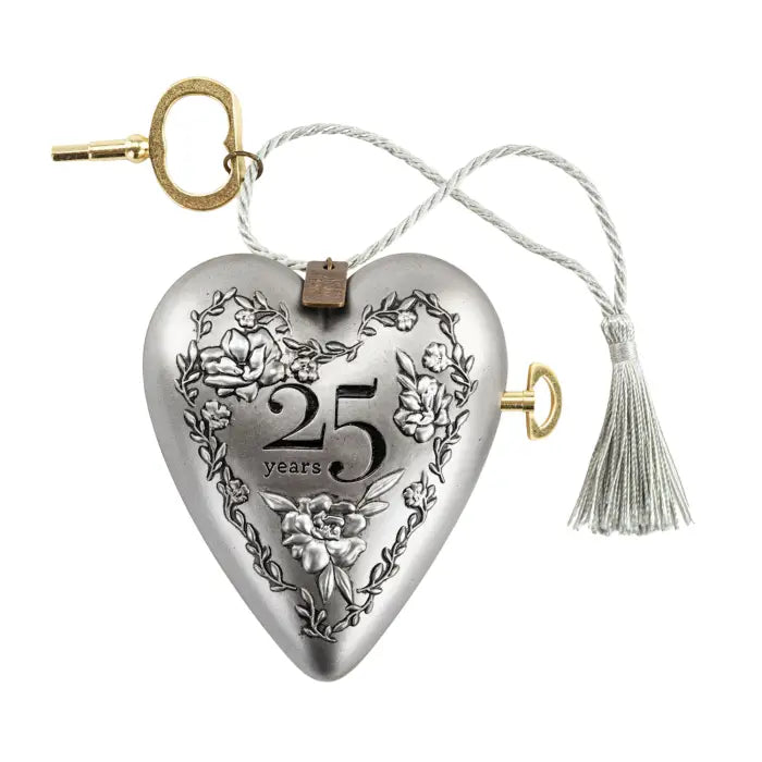 25th Anniversary Gold Musical Art Hearts