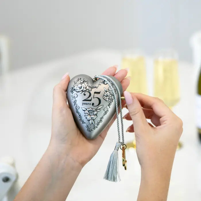 25th Anniversary Gold Musical Art Hearts