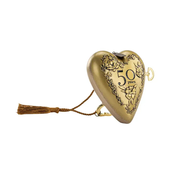 50th Anniversary Gold Musical Art Hearts