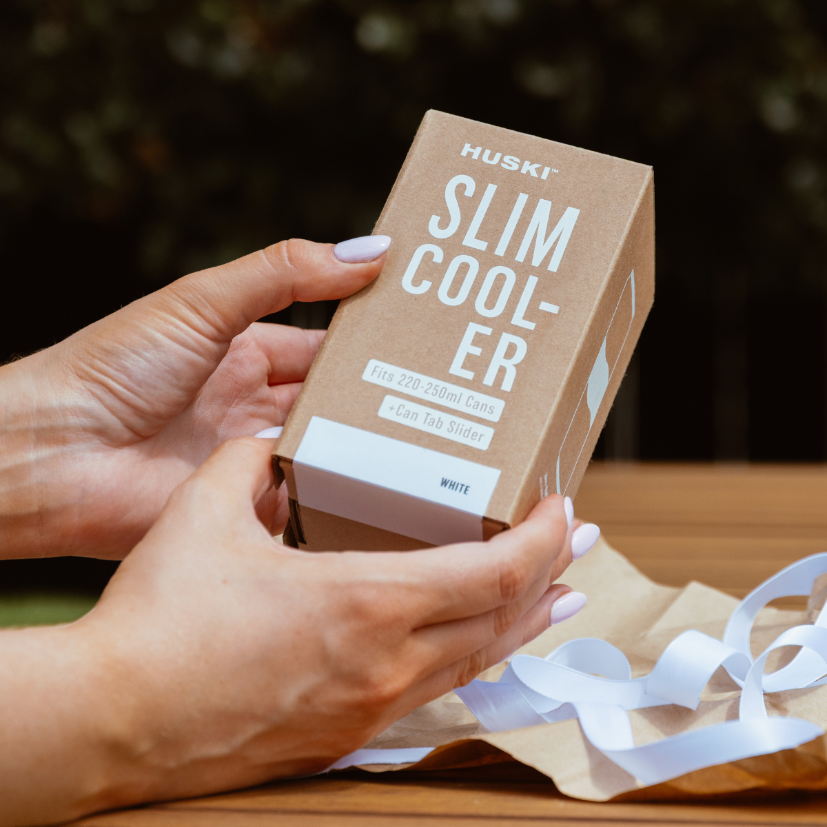 NEW: Huski Slim Can Cooler - White