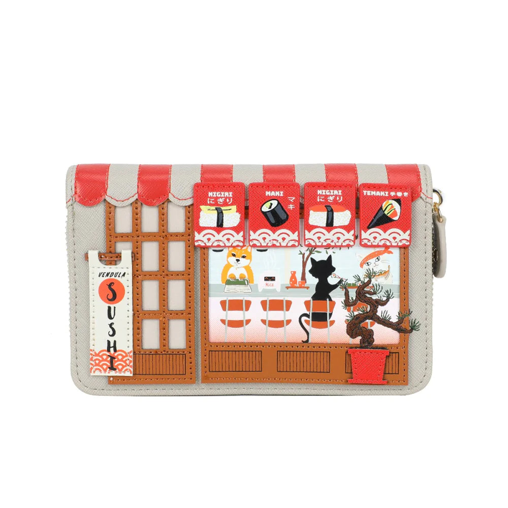 Vendula | Sushi Grey Edition Medium Ziparound Wallet | Vendula London