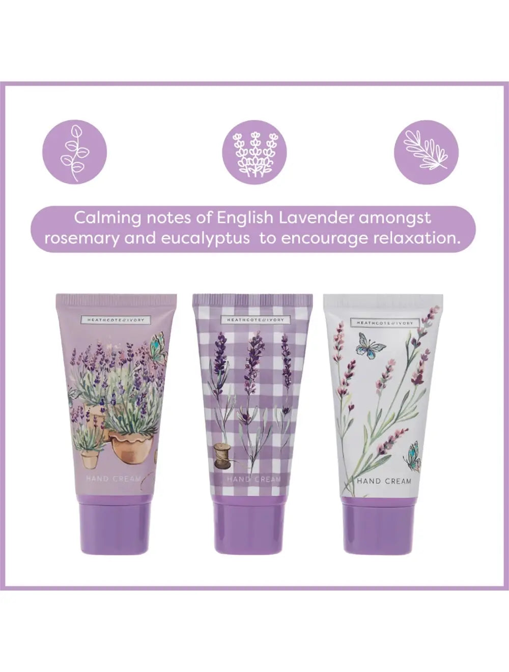 Lavender Hand Cream Trio | Heathcote & Ivory