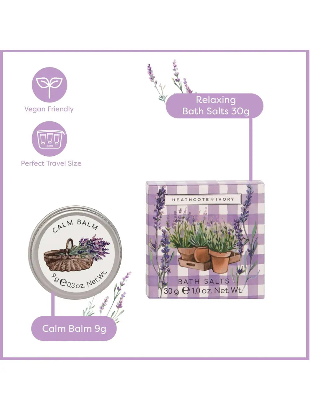 Lavender Mini Sleep Essentials Set | Heathcote & Ivory
