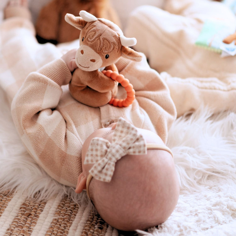 Hetty Highland Cow Teether Rattle | Mary Meyer