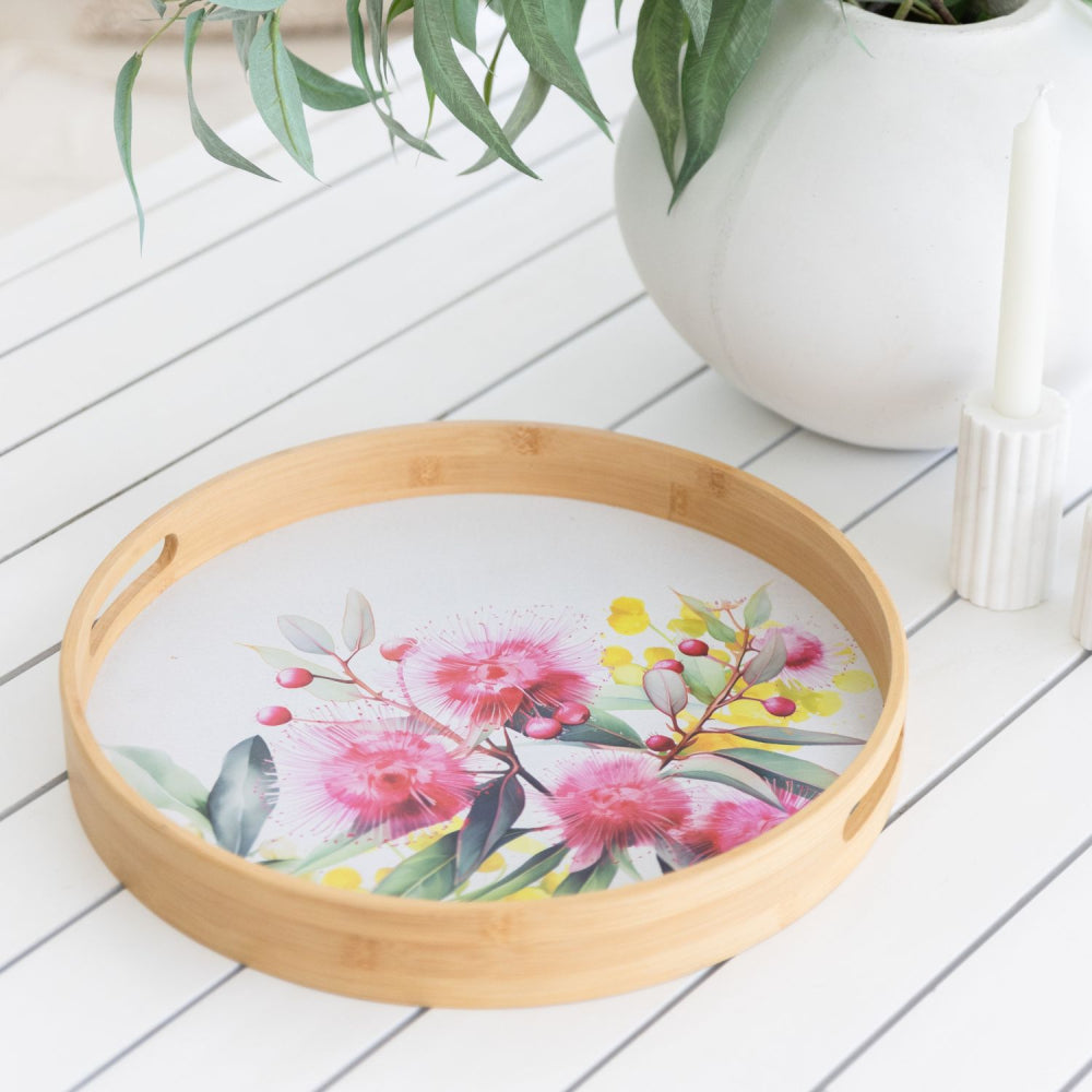 Native Blooms Round Serving Tray | Splosh