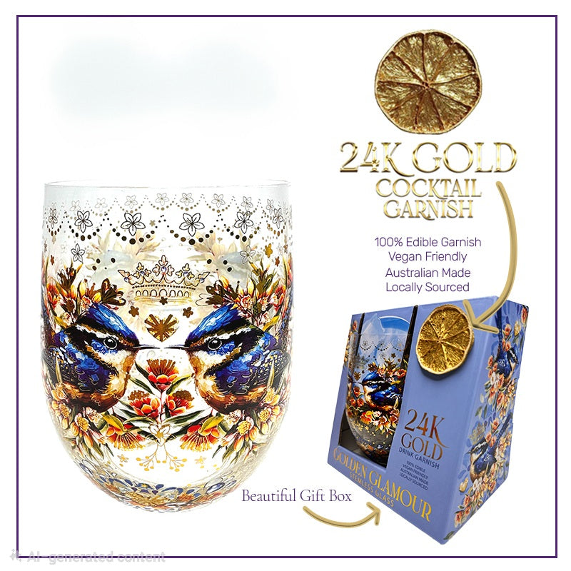 Golden Glamour Stemless Glasses | Lisa Pollock