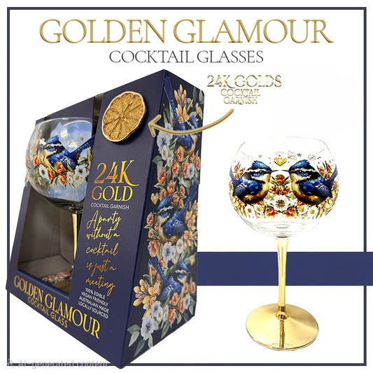 Golden Glamour Cocktail Glasses | Lisa Pollock