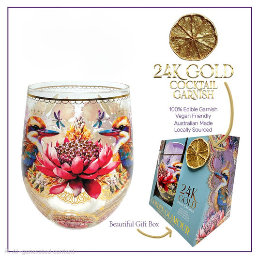 Golden Glamour Stemless Glasses | Lisa Pollock