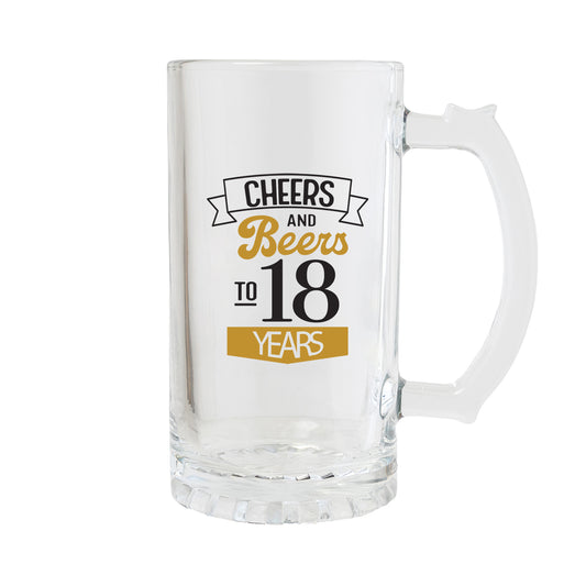 Sip Celebration 18th Beer Glass