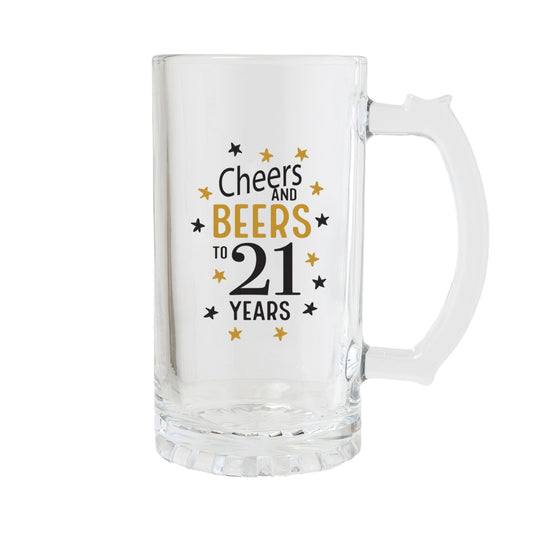 Sip Celebration 21st Beer Glass