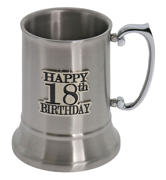 18th Badge Stainless Steel Beer Mug