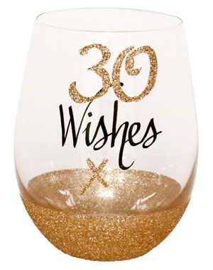 30 Wishes Stemless Wine Glass