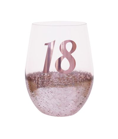 18 Pink Metaglitz Stemless Wine Glass