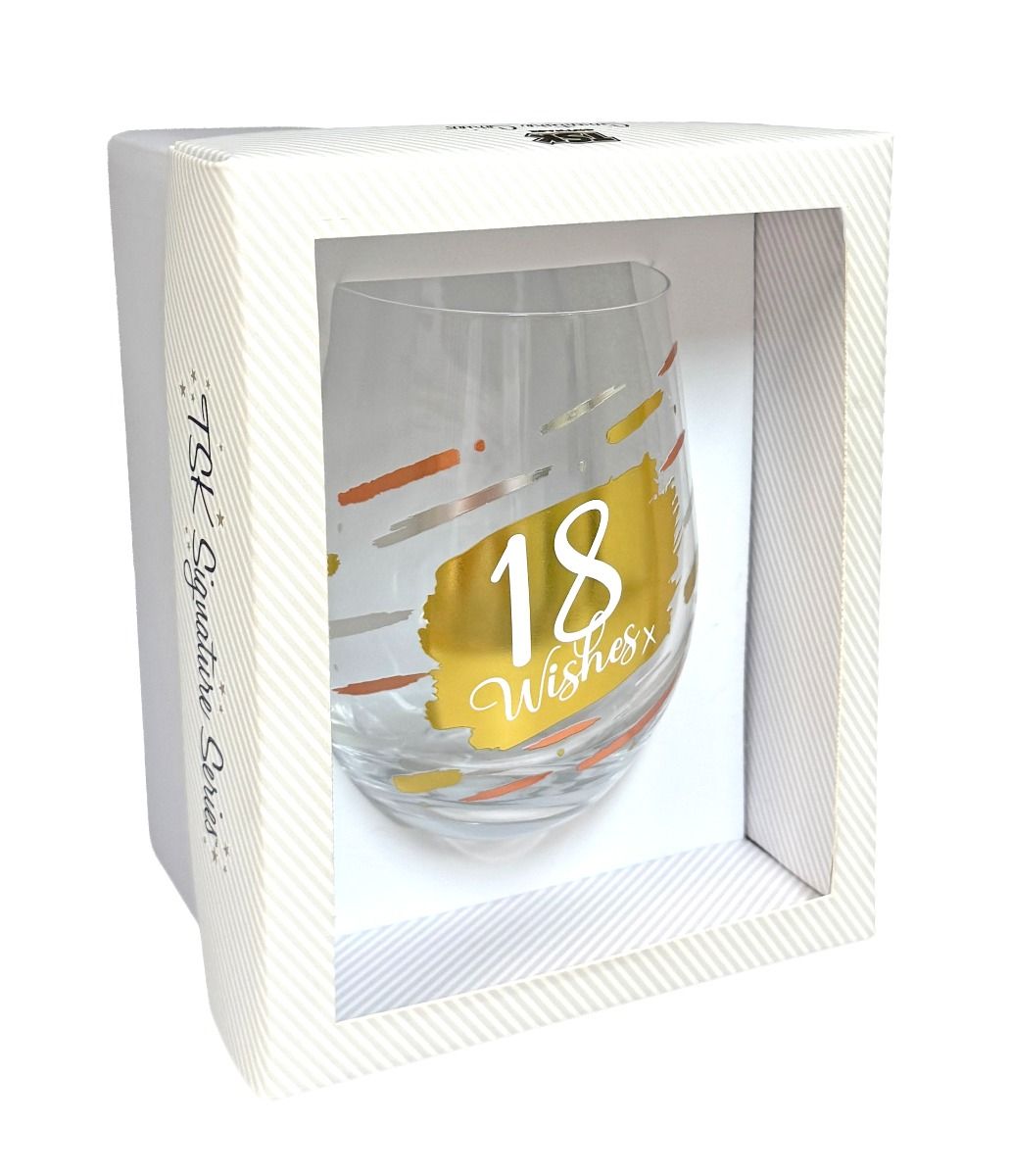 18 Wishes Luxe Stemless Wine Glass