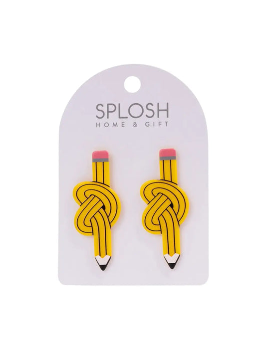 Teacher Yellow Pencil Earrings | Splosh