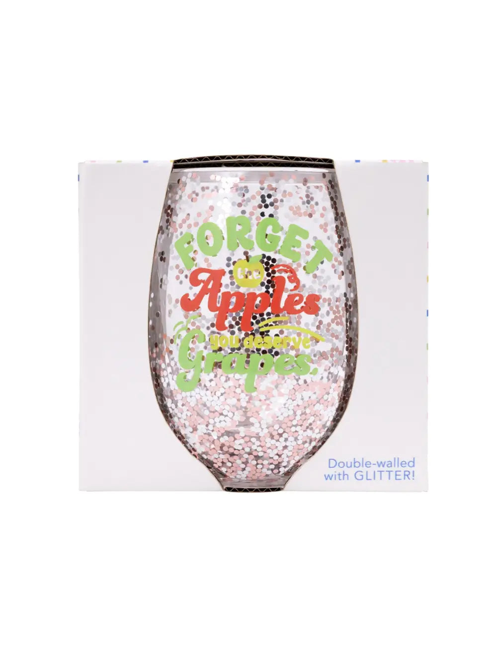 Teacher Grapes Glitter Wine Glass | Splosh