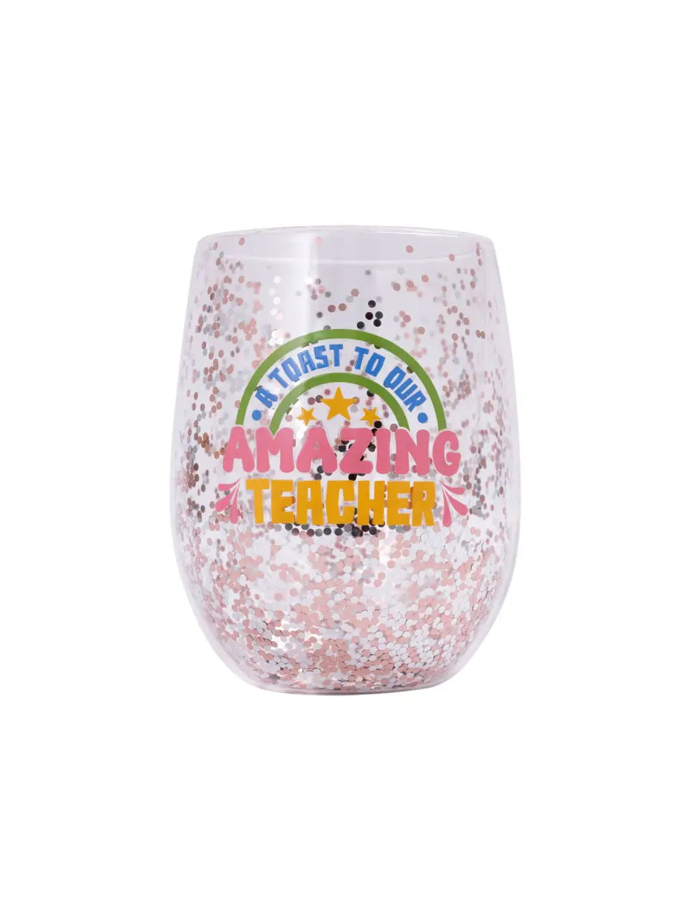 Teacher Amazing Glitter Wine Glass | Splosh