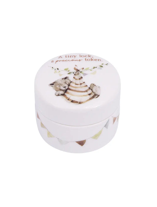 First Curl Ceramic Keepsake Box | Tiny Wonders
