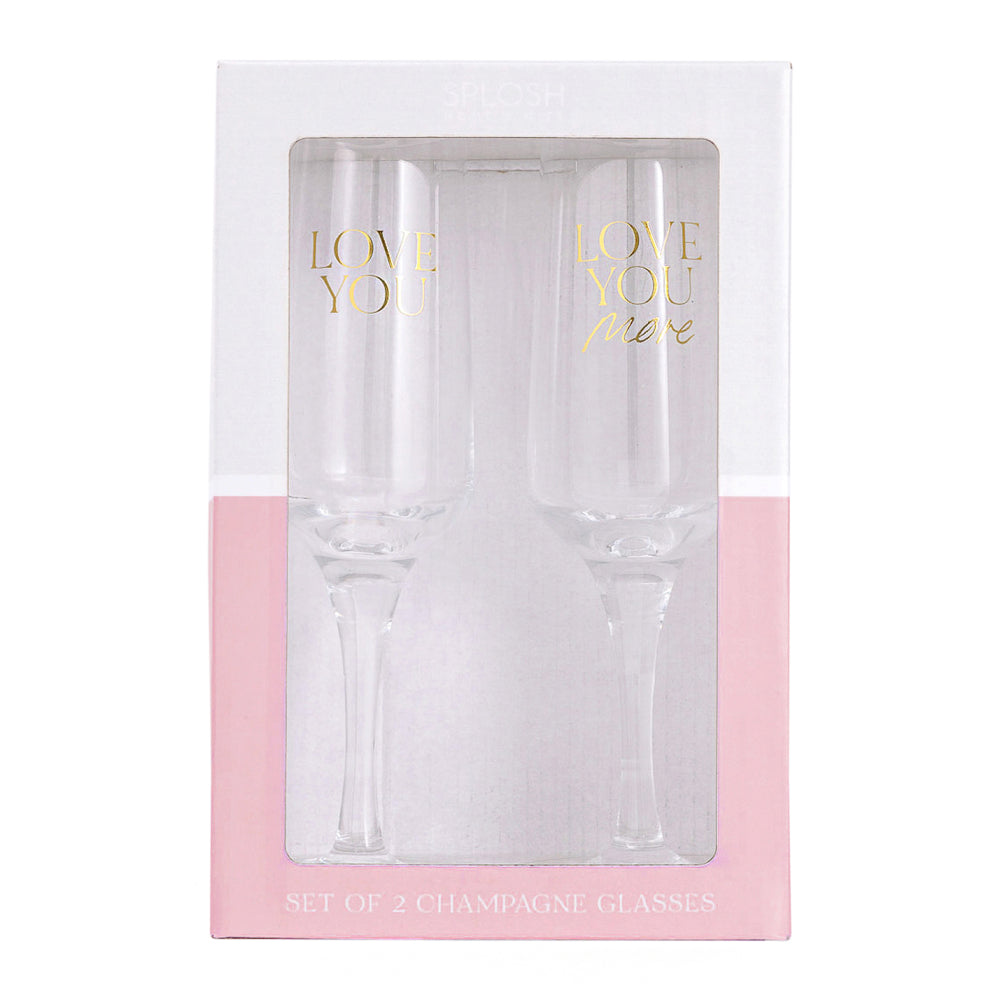 Wedding Love You Wine Glass Set | Splosh