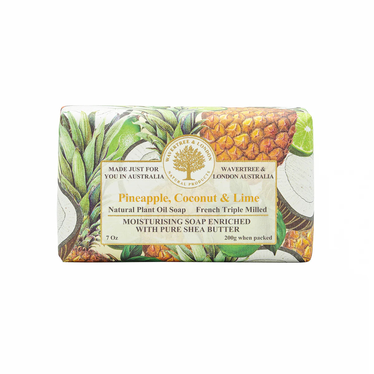 Pineapple, Coconut & Lime Soap Bar 200g | Wavertree & London