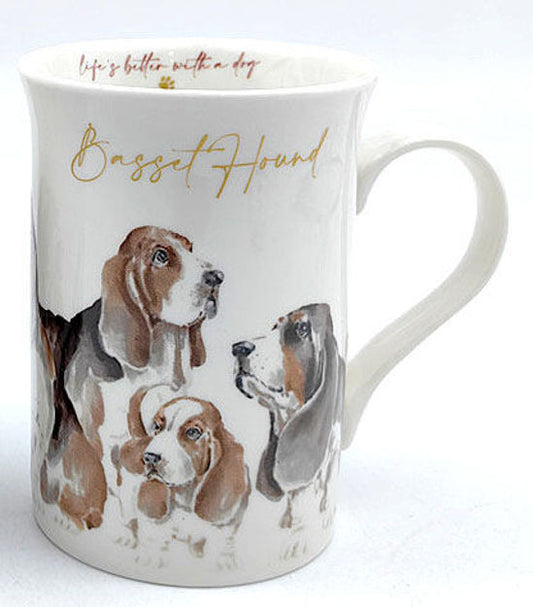 MUDDY PAWS BASSET MUG