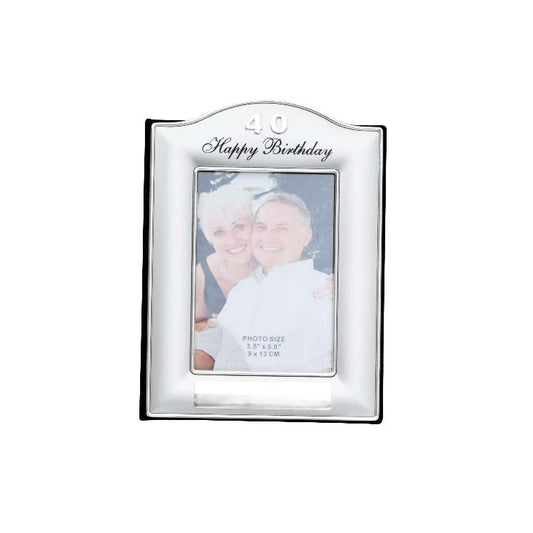 PHOTO ALBUM 40TH B'DAY 2 TONE SILVER**