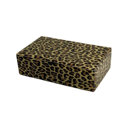 LEOPARD JEWELLERY BOX 16 x 9.5 x 4.5CM