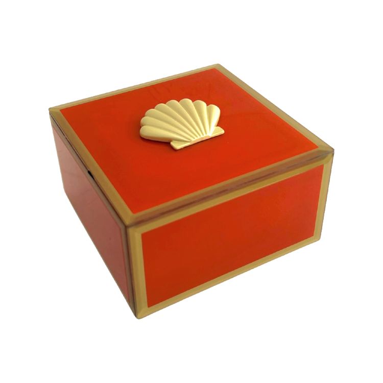 SHELL JEWELLERY BOX 12 x 12 x 6.5CM