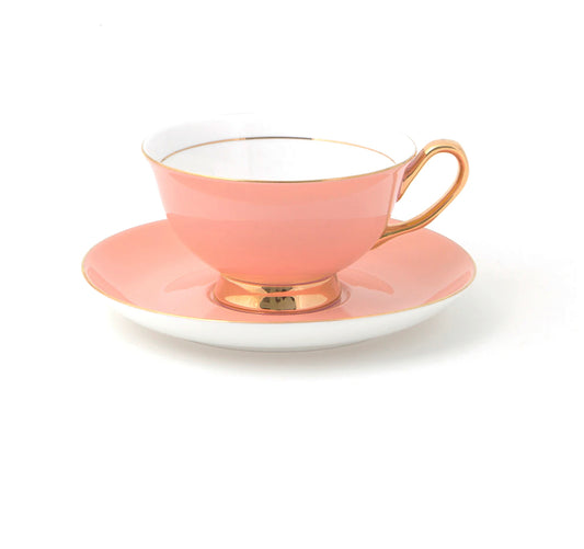 LyndalT- Pink Teacup & Saucer 250ml