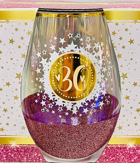 Stemless Wine Glass Glitterati 30