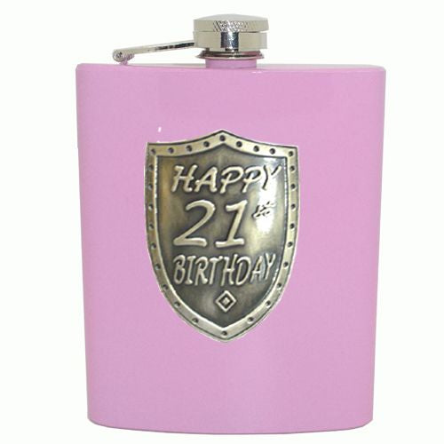 21st Matte Pink S/S Hip Flask
