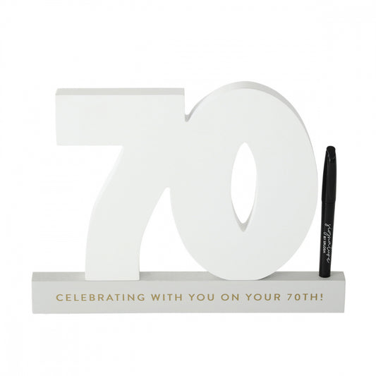 Signature 70 Milestone Birthday number