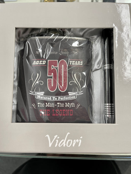 50 Hipflask & Pen