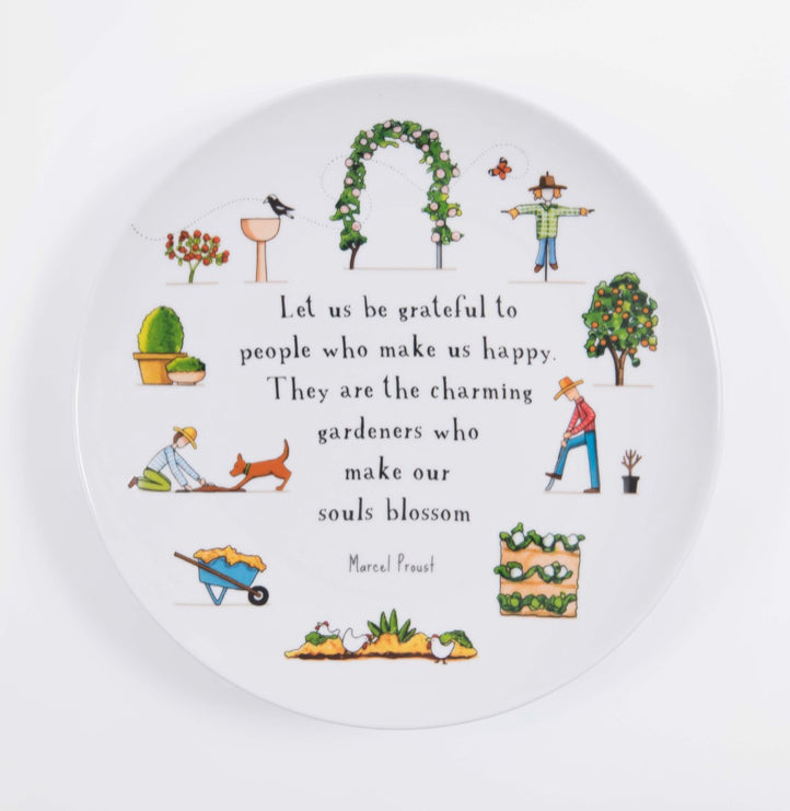 A Day in the Garden - Large ceramic plate