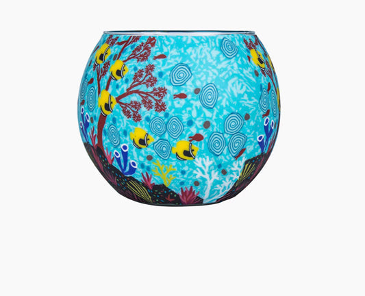 Aboriginal Butterfly Fish Tealight Candle Holder