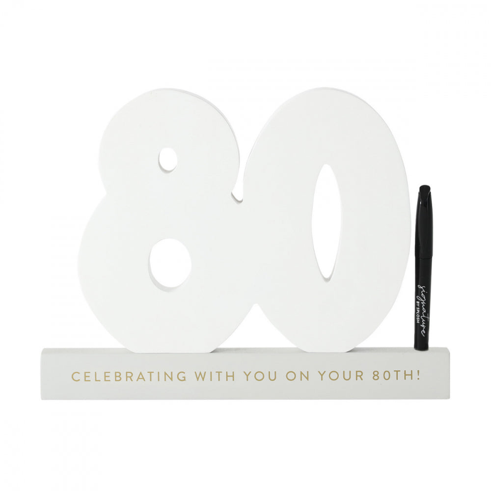 Signature 80 Milestone Birthday number