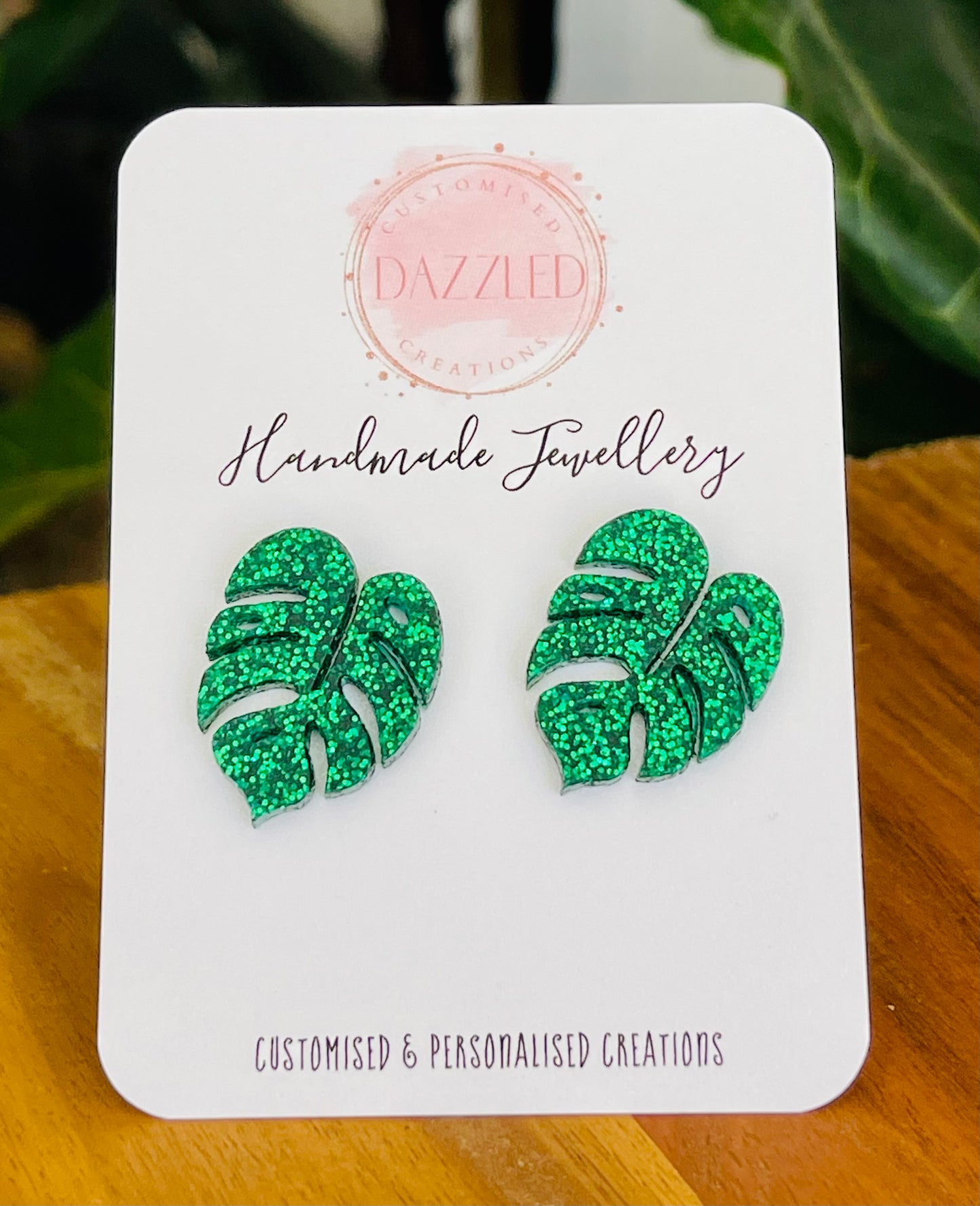 Monstera Mini Studs