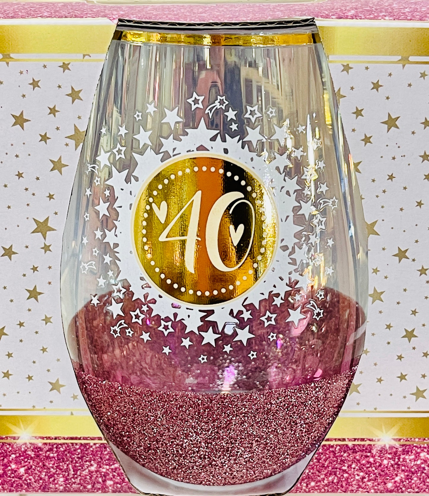 Stemless Wine Glass Glitterati 40