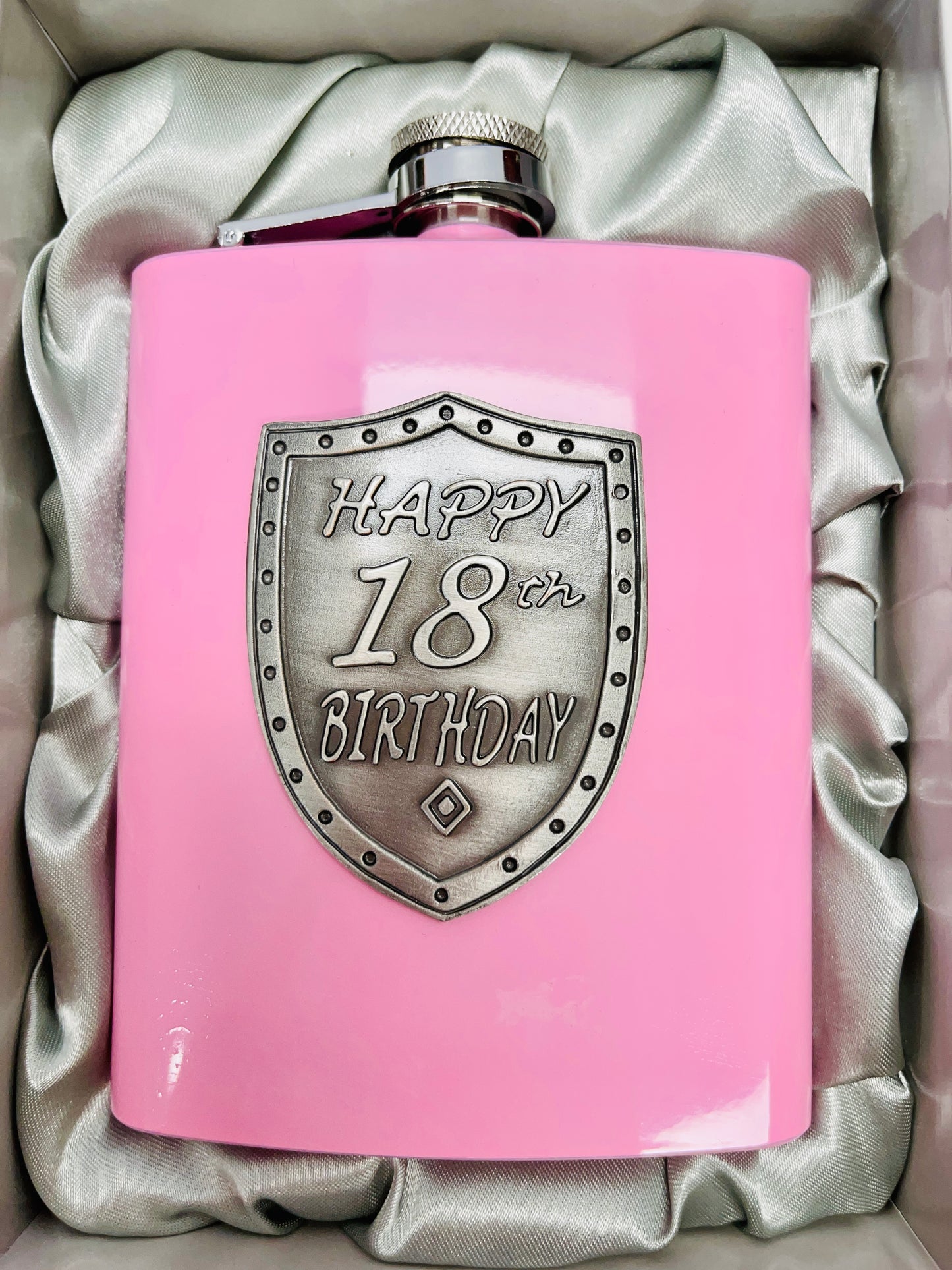 Pink 18th Hip Flask