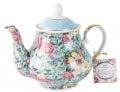 Teapot Floral Garden Powder Blue