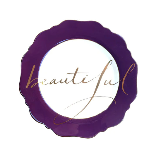 LyndalT Aubergine “Beautiful” Side plate