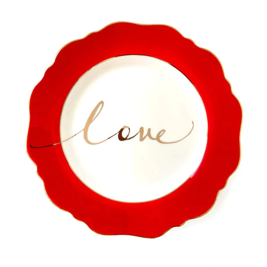 LyndalT Red “Love” side plate