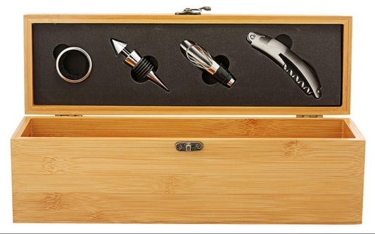 Laserable Premium wooden Wine Gift Box with Tools