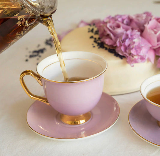 LyndalT- Lavender Teacup & Saucer 250ml