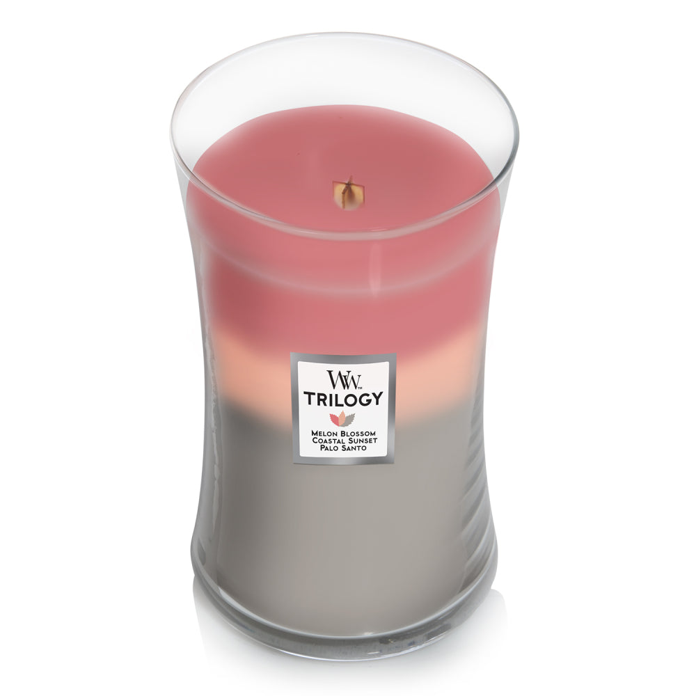 WoodWick Shoreline Trilogy (Melon Blossom/Coastal Sunset/Palo Santo) - Large